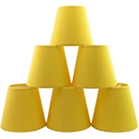 Los mejores  - Conjunto de 6 piezas Clamp Pantalla de lámpara para lampara y lampara de pared (Plátano Amarillo) - Set of 6 Clip Lamp…